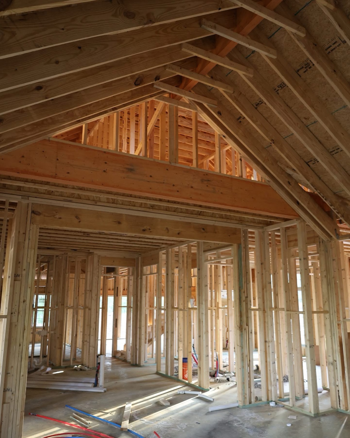 Additional framing perspective of the cottage