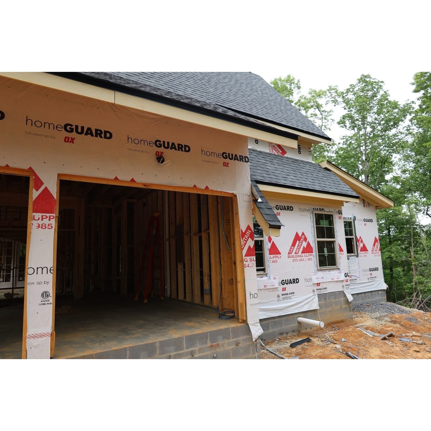 Exterior wrapped and weather-tight